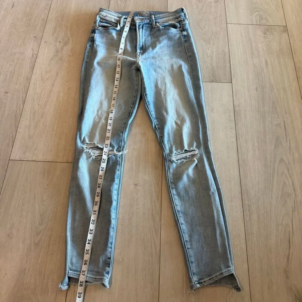Mother the stunner zip ankle step chew woman jeans size 27
